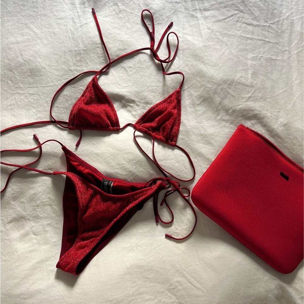 Triangl Bikini red sparkle